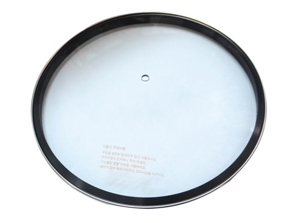 ROUND GLASS LID WITH SILICONE RING